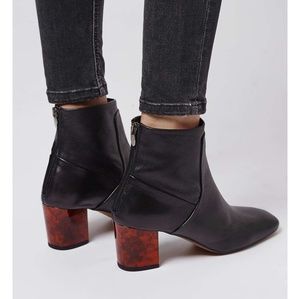 Size 42- Topshop leather ankle booties